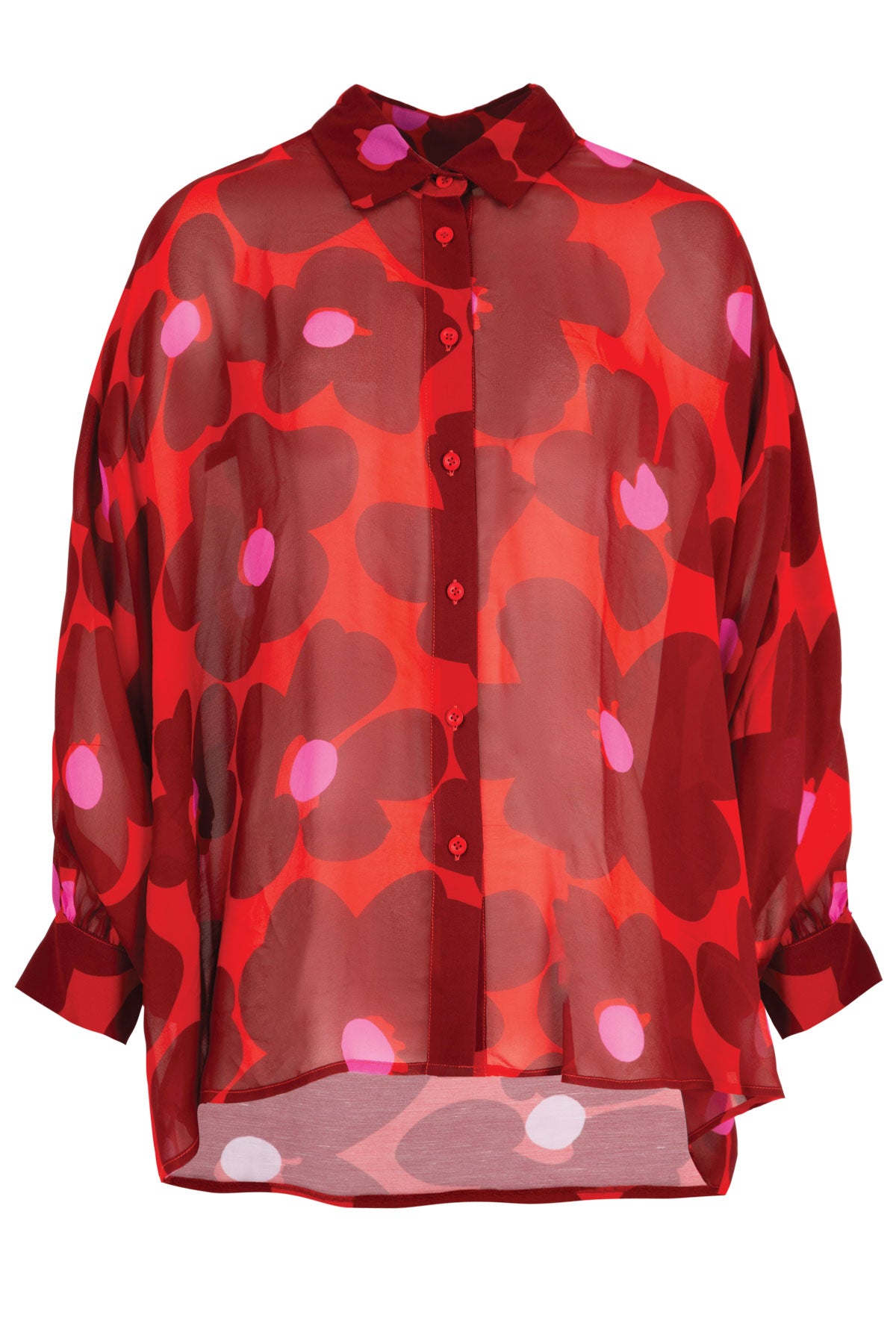 CURATE Behind Her Back Shirt - Pink/Red - Magpie Style