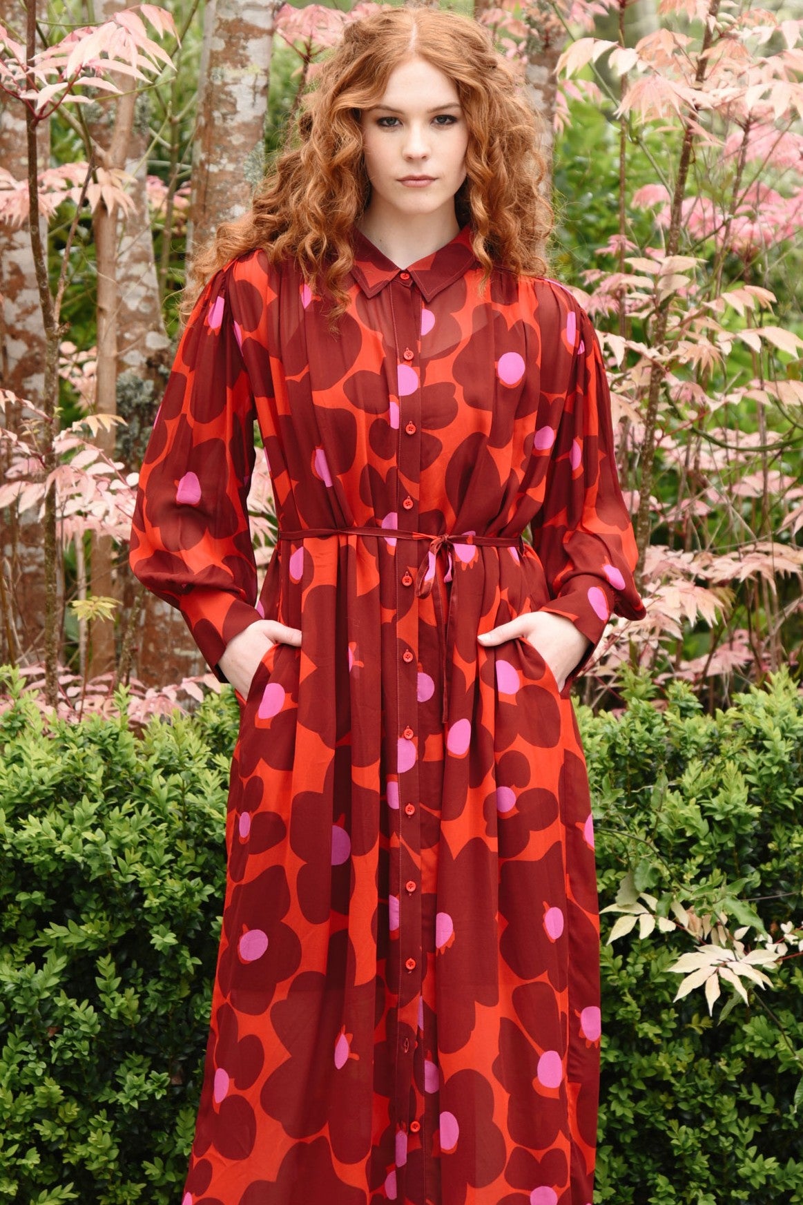 CURATE Night By Night Dress - Pink/Red - Magpie Style