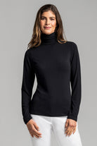 PAULA RYAN ESSENTIALS Slim Fit Long Sleeve Polo Neck Top - MicroModal - Paula Ryan