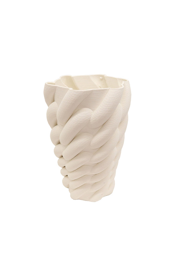 Porcilan Braded Vase - Cream Large - Magpie Style