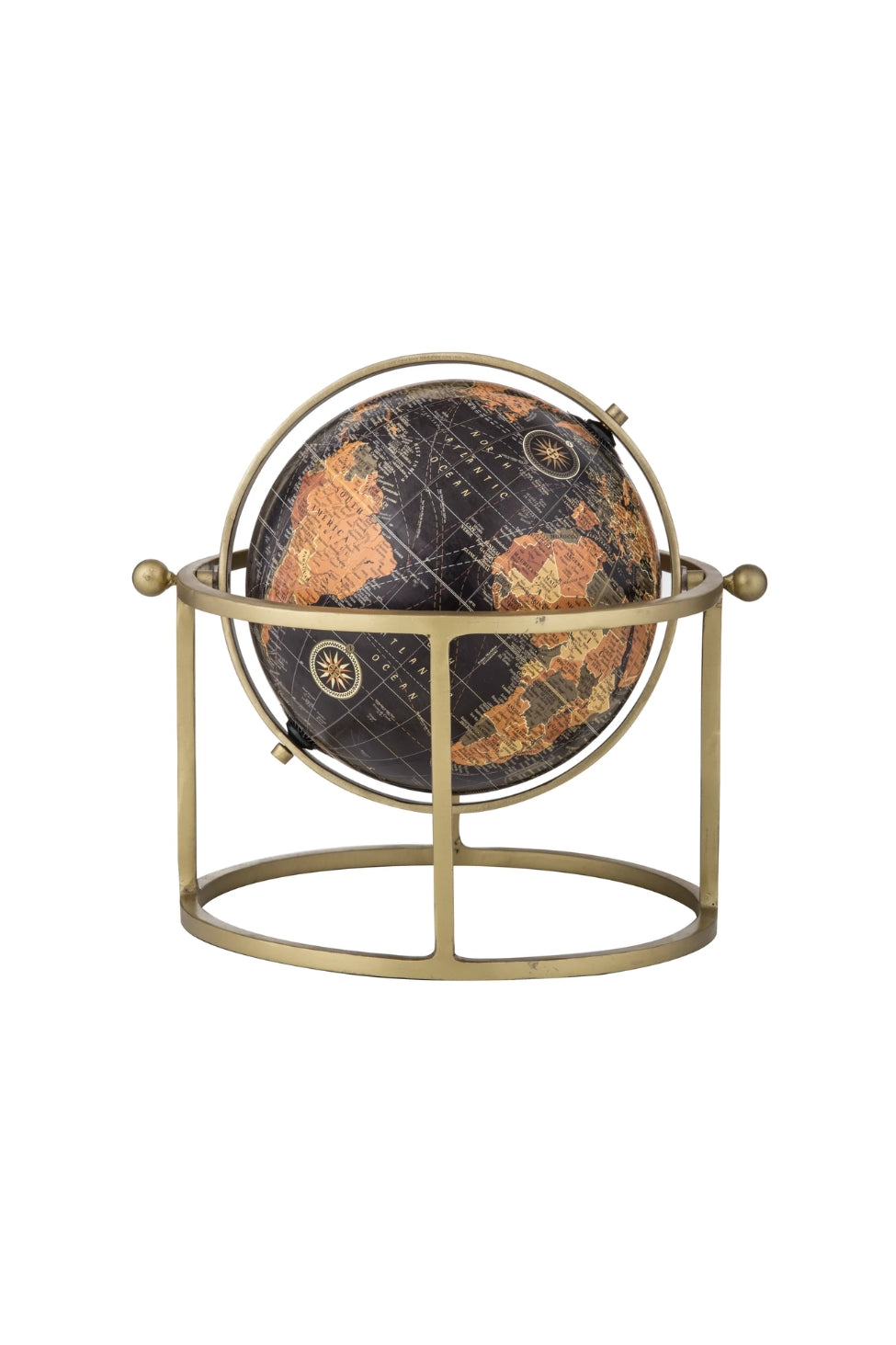 Brass Atlas Globe - Magpie Style