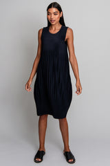 ALQUEMA Plisse Baby Doll Dress - Indigo