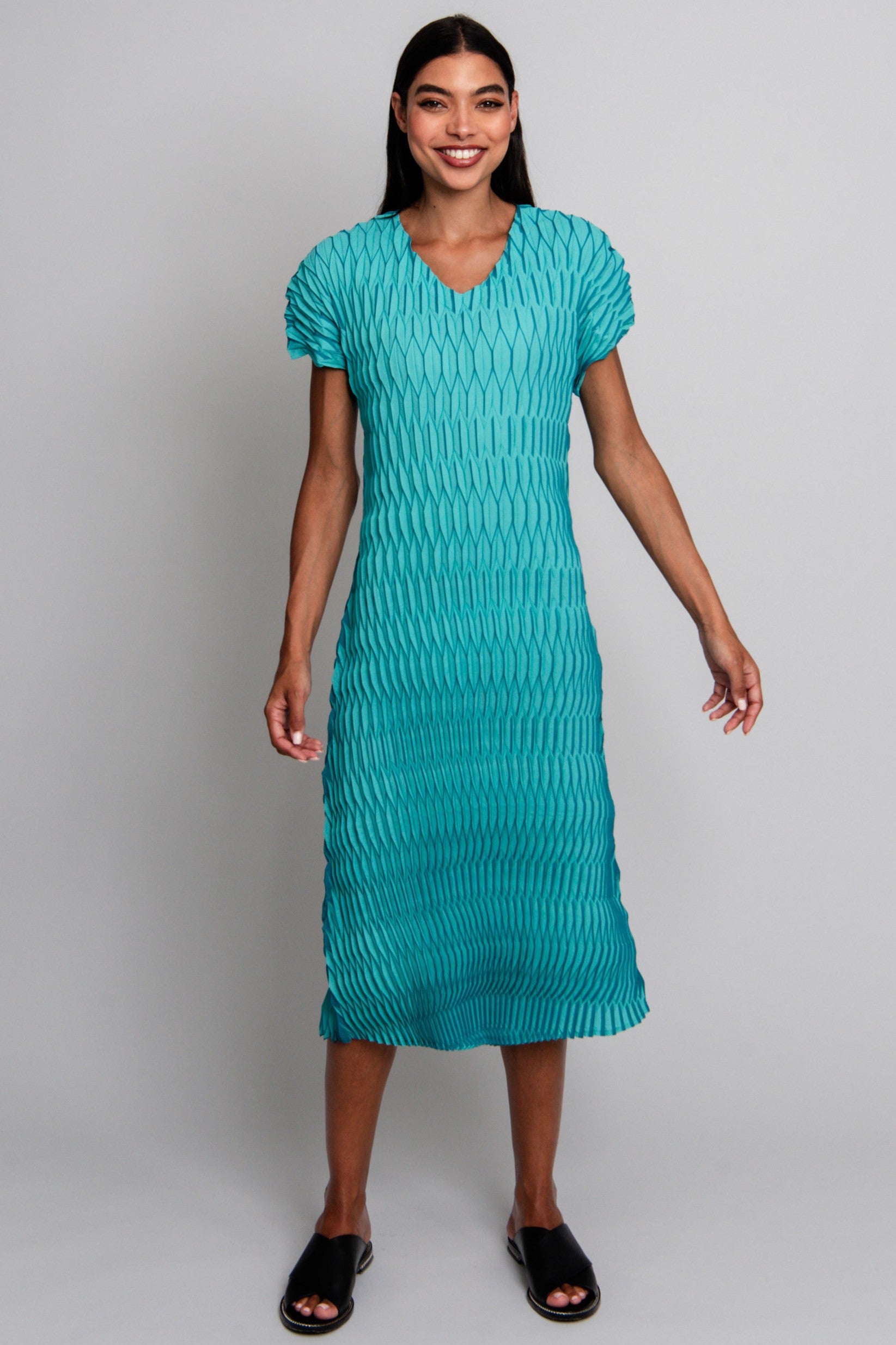 ALQUEMA Lantern Dress - Aqua Teal - Magpie Style