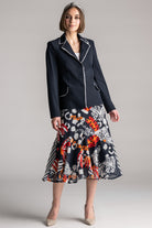 PAULA RYAN Contrast Trim Blazer - Navy/White - Paula Ryan