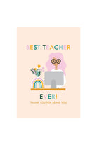 Card - Best Teacher Pink - Magpie Style