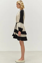 DEVOTION TWINS Emphasis Short Dress - Black/Off White - Magpie Style