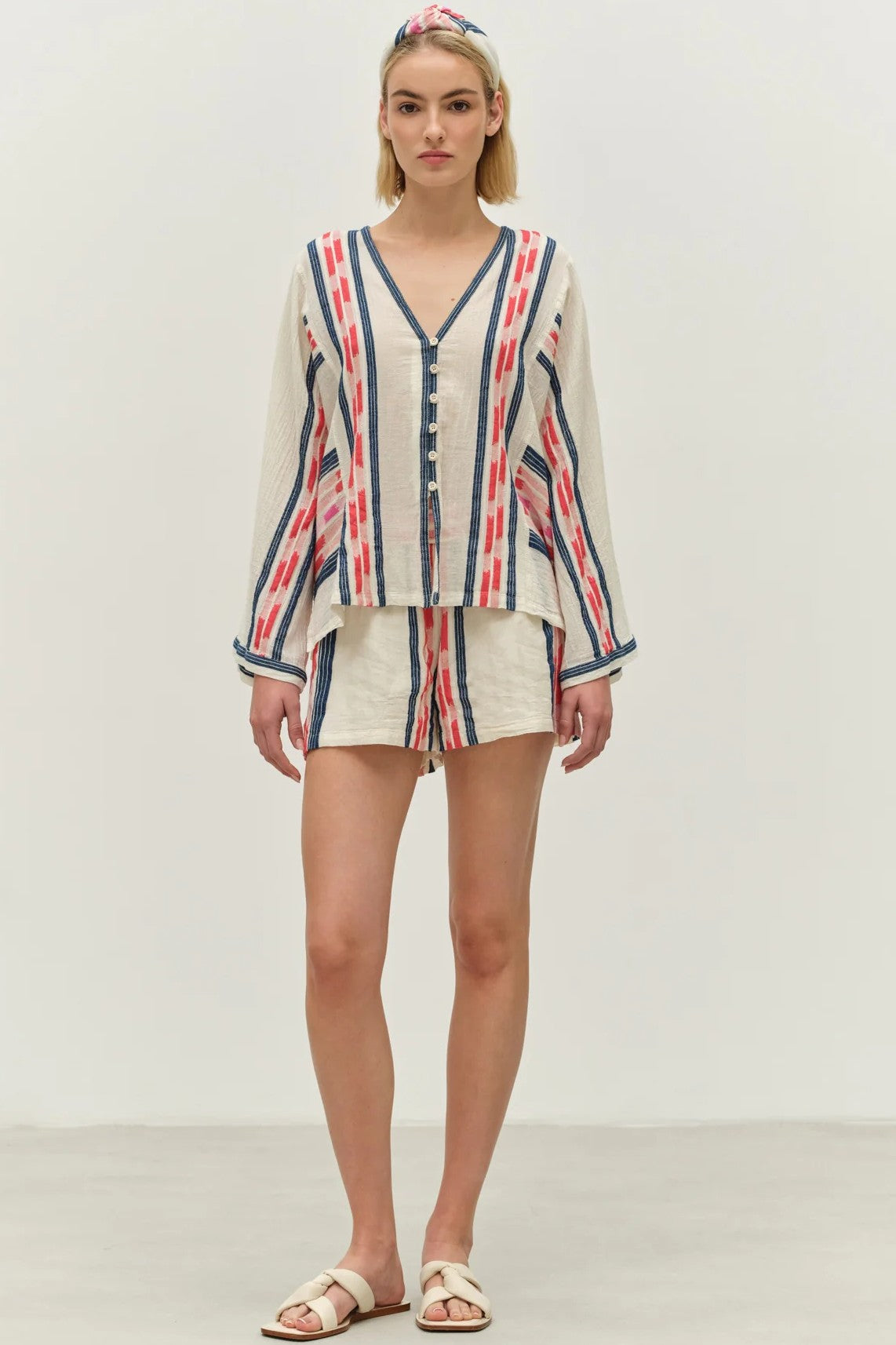 DEVOTION TWINS Dreamy Shirt - Navy/Red - Magpie Style