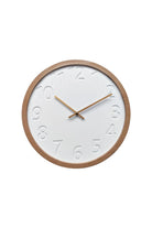 Minimalist Wood & White Wall Clock - Magpie Style