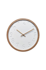 Minimalist Wood & White Wall Clock