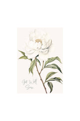 Card - White Peony Get Well