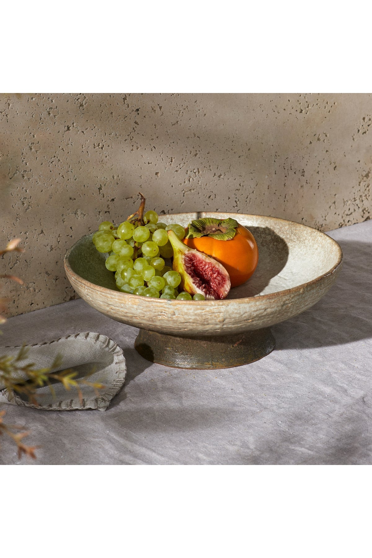 Dusk Stoneware Raised Platter - Magpie Style