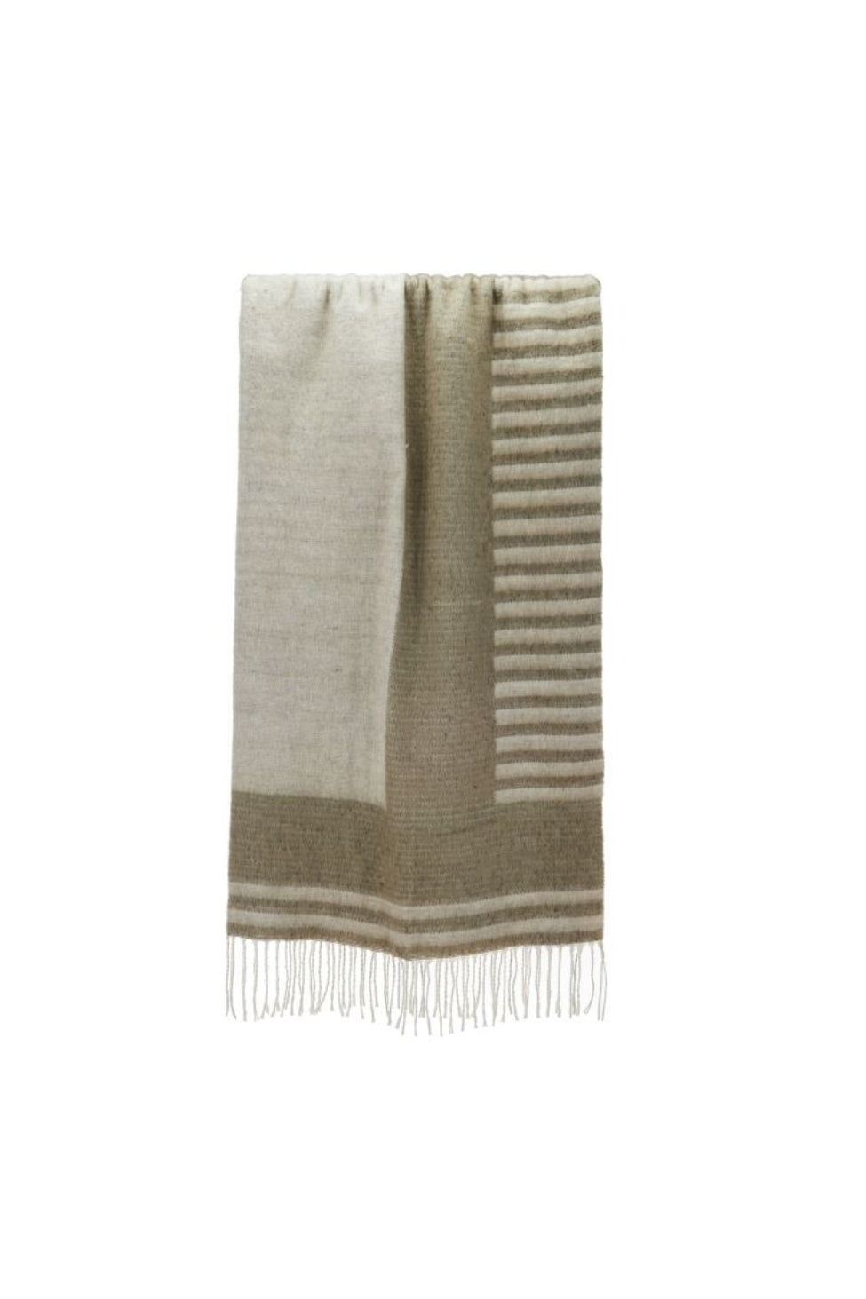 Nordic Stripe Wool Throw - Natural Tones - Magpie Style