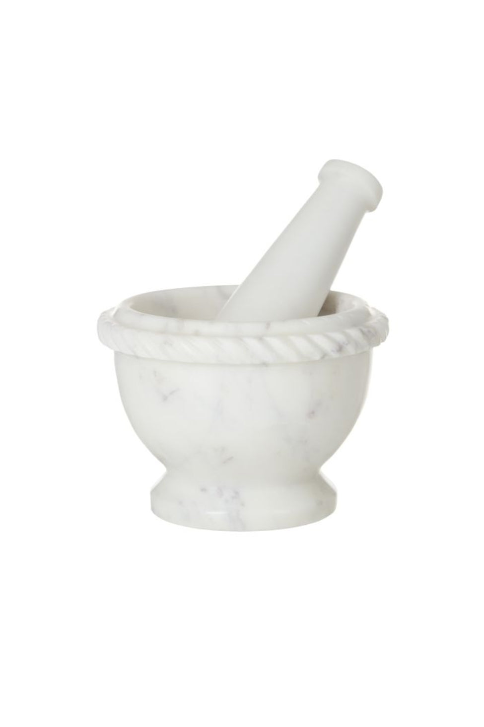 Marble Mortar Pestle - White - Magpie Style