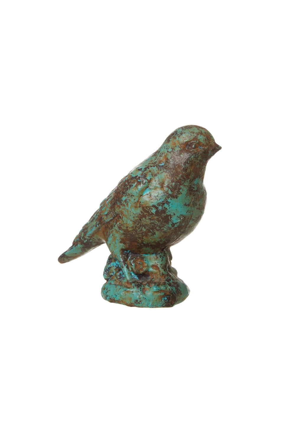 Verdigris Bird Ornament - Magpie Style
