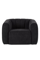 Channel Swivel Armchair - Charcoal - Magpie Style