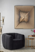 Channel Swivel Armchair - Charcoal - Magpie Style
