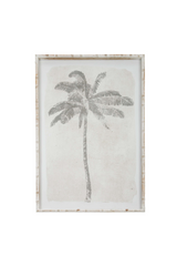 Vintage Palm Frame Glass Print
