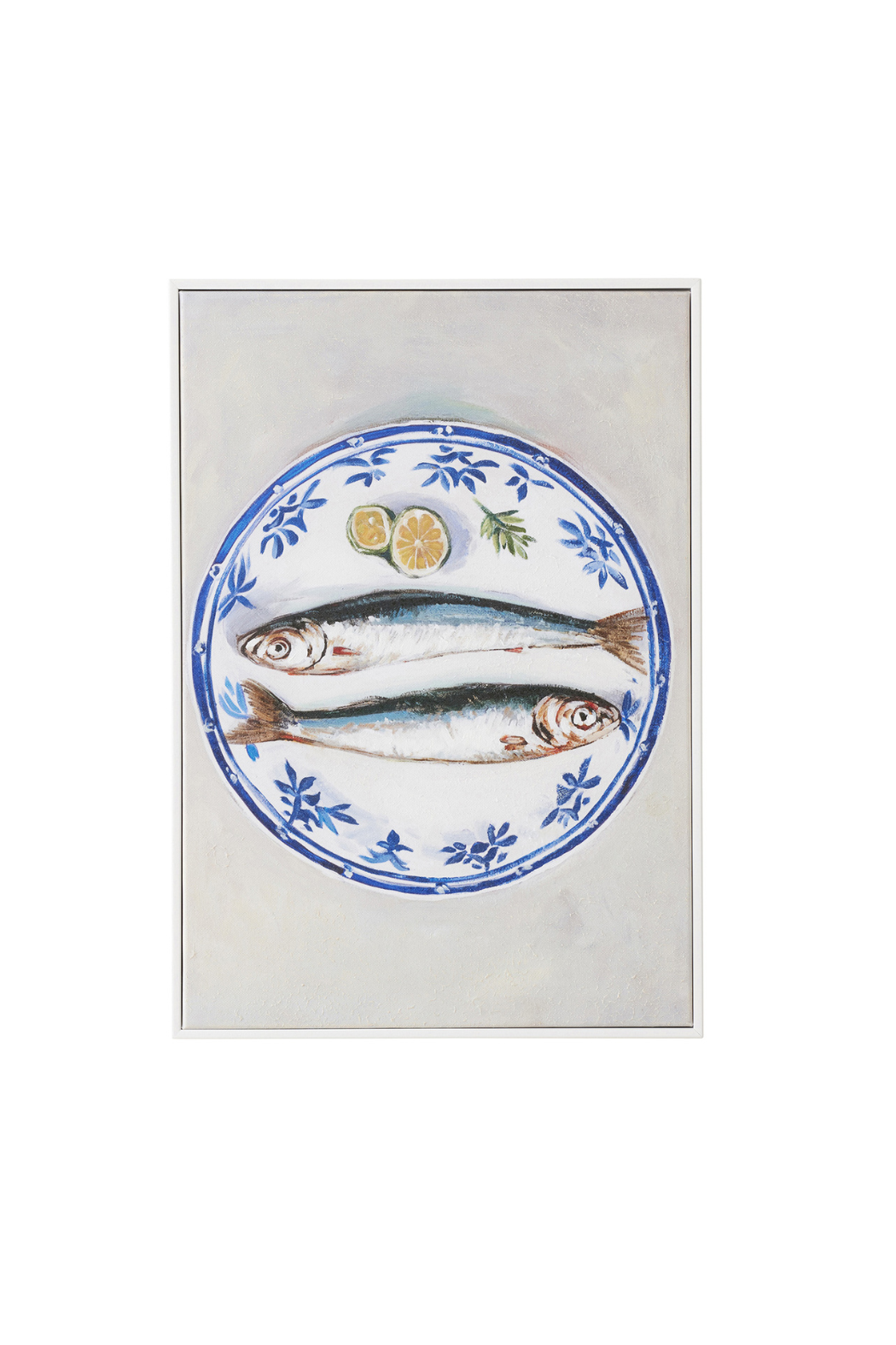 Pescare White Frame Oil Painting - Magpie Style