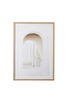 Arched Natural Frame Glass Print - Magpie Style