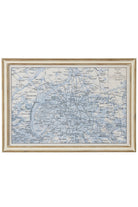 Paris Bleu Cartography Wall Art - Magpie Style