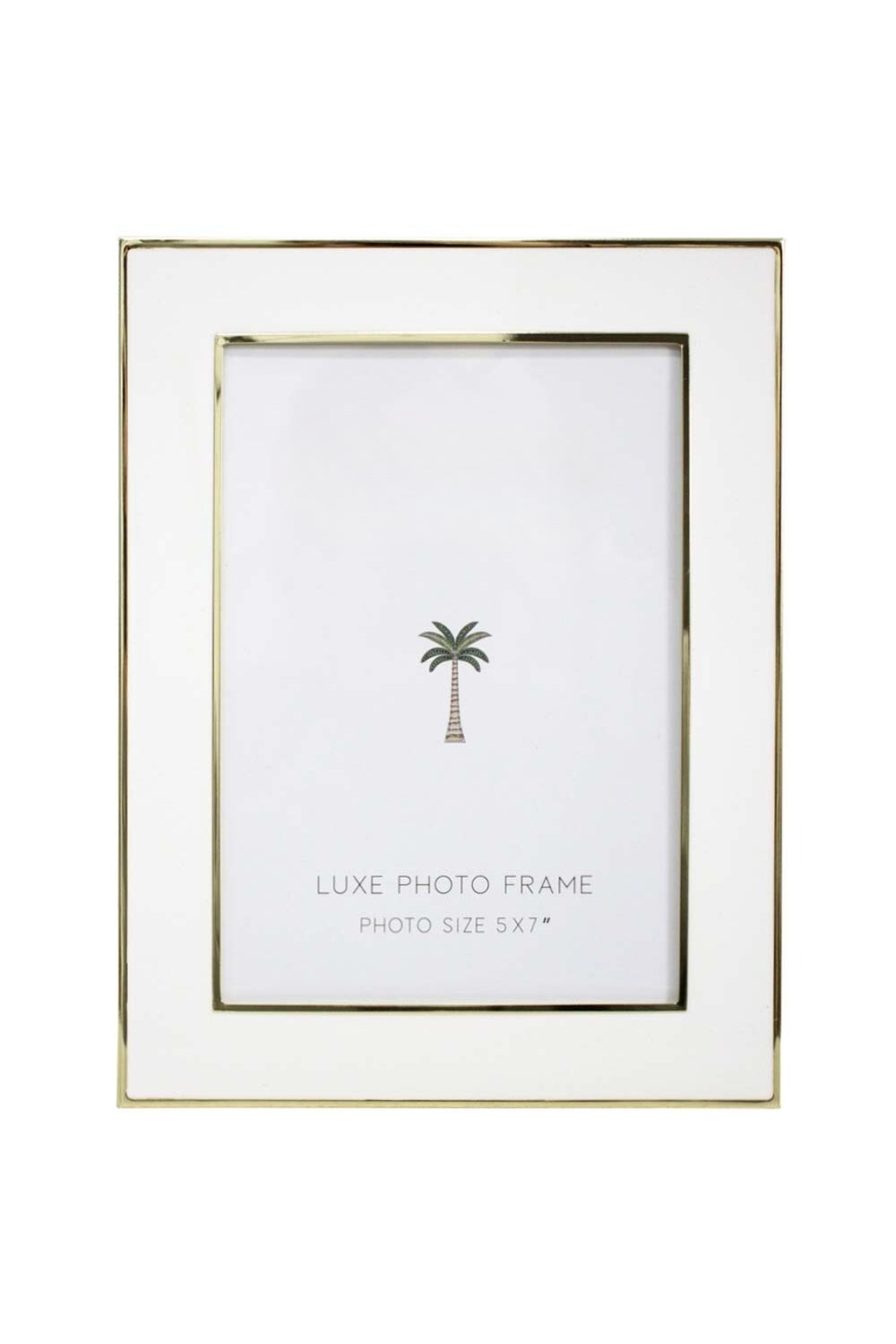 Monaco White & Gold Frame 5x7