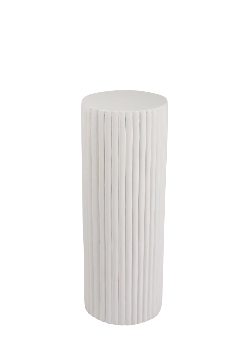 Fluted White Plinth Lge