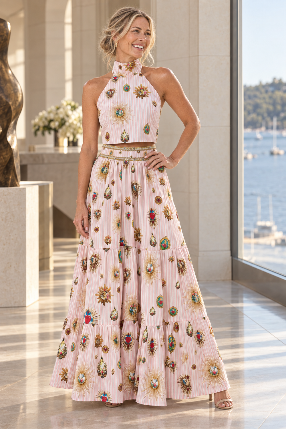 CAMILLA High Waisted Tiered Skirt - Painted Prayers