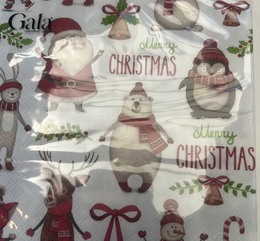 Christmas Crew Napkins - White/Red