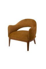 Arcadia Armchair - Mustard/Walnut
