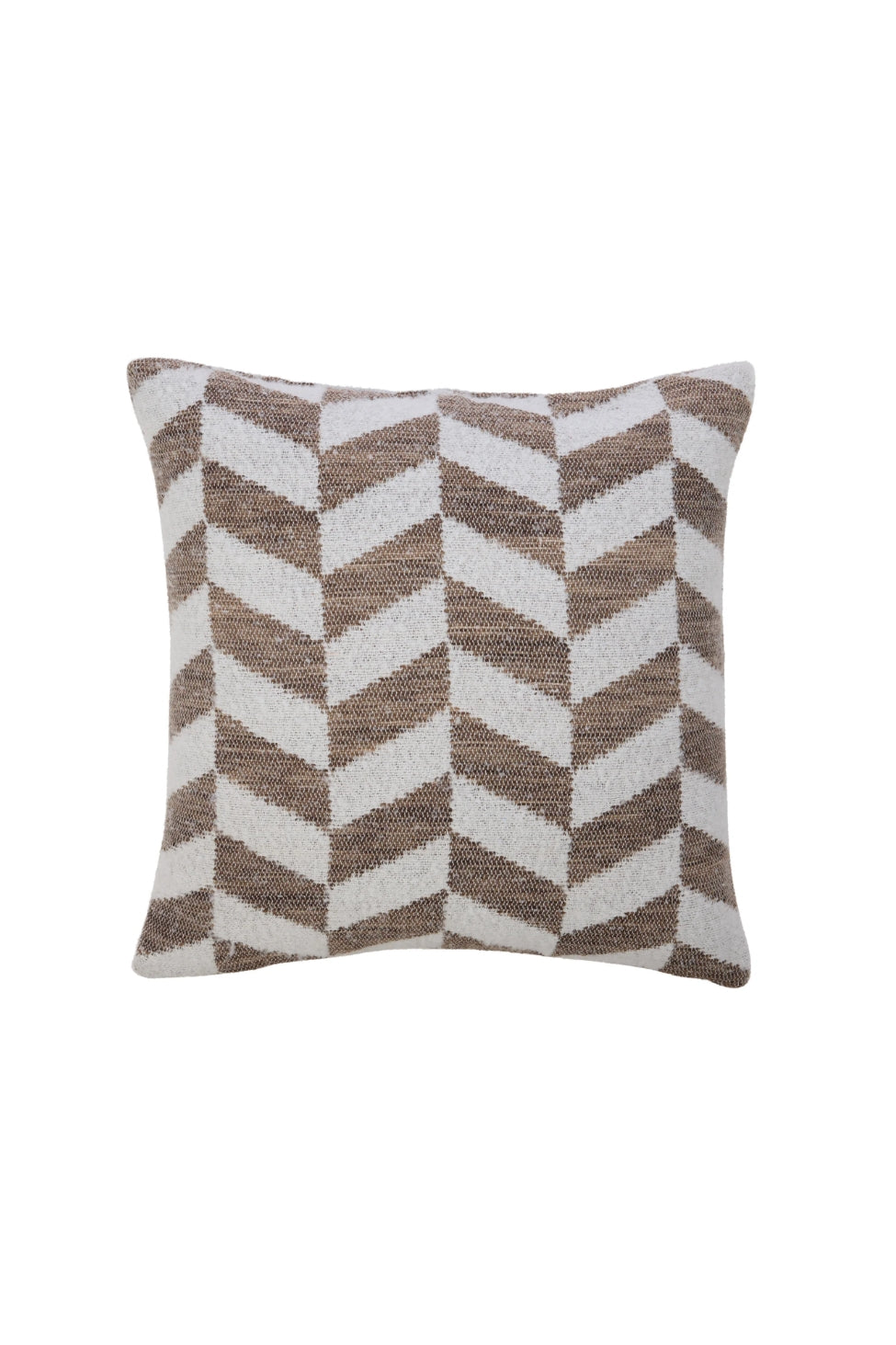 Chevron Weave Cushion - Natural & White