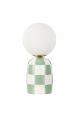 Checkered Table Lamp - Green