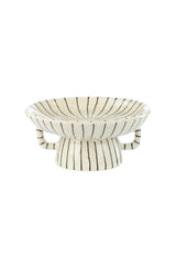 Striped Pedestal Bowl