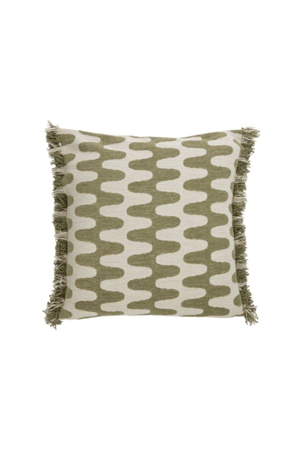 Abstract Wave Cushion - Green - Magpie Style