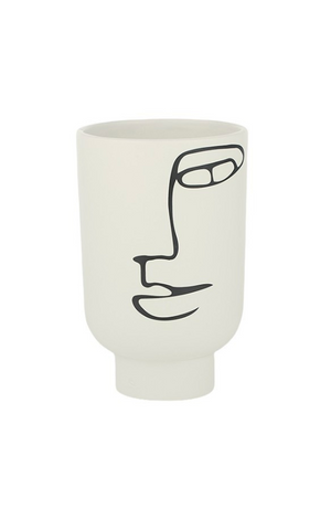 Paros Ceramic Vase - White/Black
