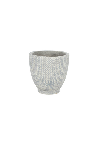 Husk Ceramic Pot - Grey