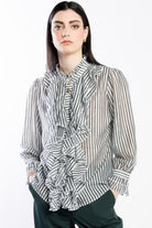 LOUGHLIN Willow Blouse - Green Stripe - Magpie Style