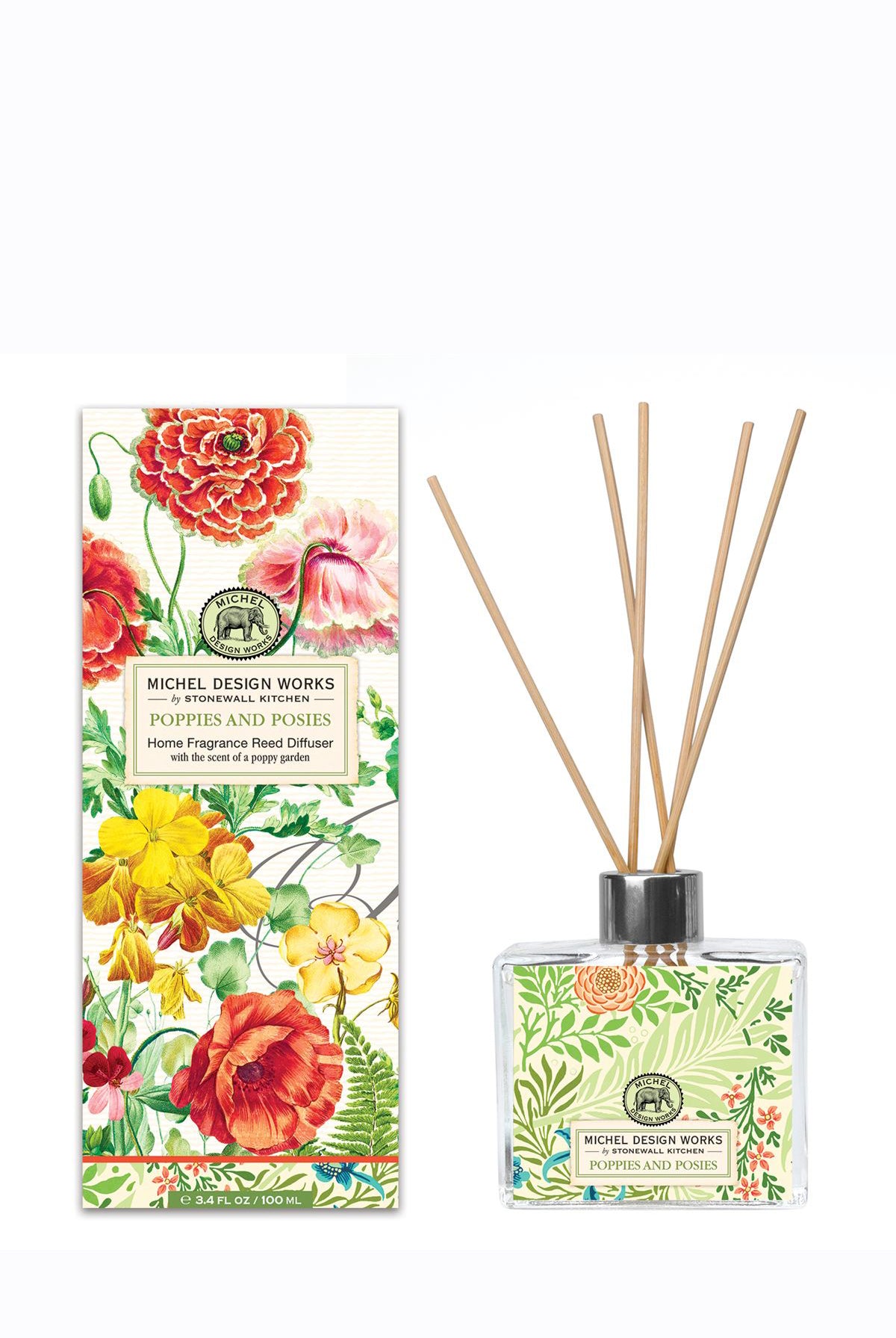 MICHEL DESIGN WORKS Poppies and Posies Reed Diffuser - Magpie Style