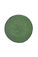 Vacay Beaded Seagrass Placemat - 38cm Green