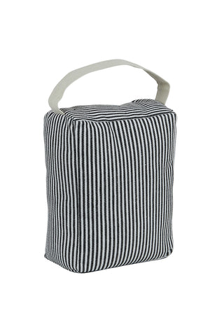 Bistrot Fabric Door Stop Black Stripe