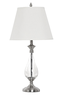 Bloomingdale Glass Base Lamp