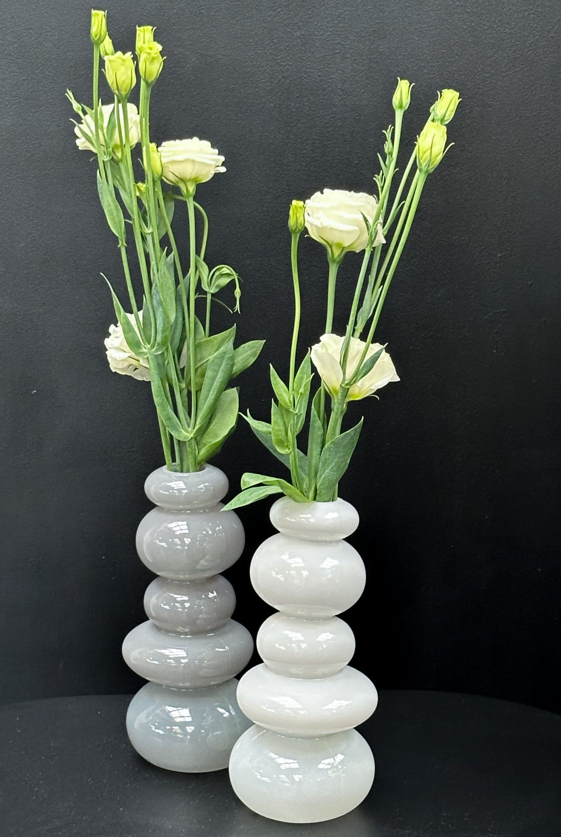 Stacked Pebble Vase - Grey - Magpie Style