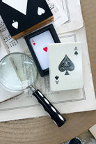 Resin Single Set Card Box Holder - White - Magpie Style