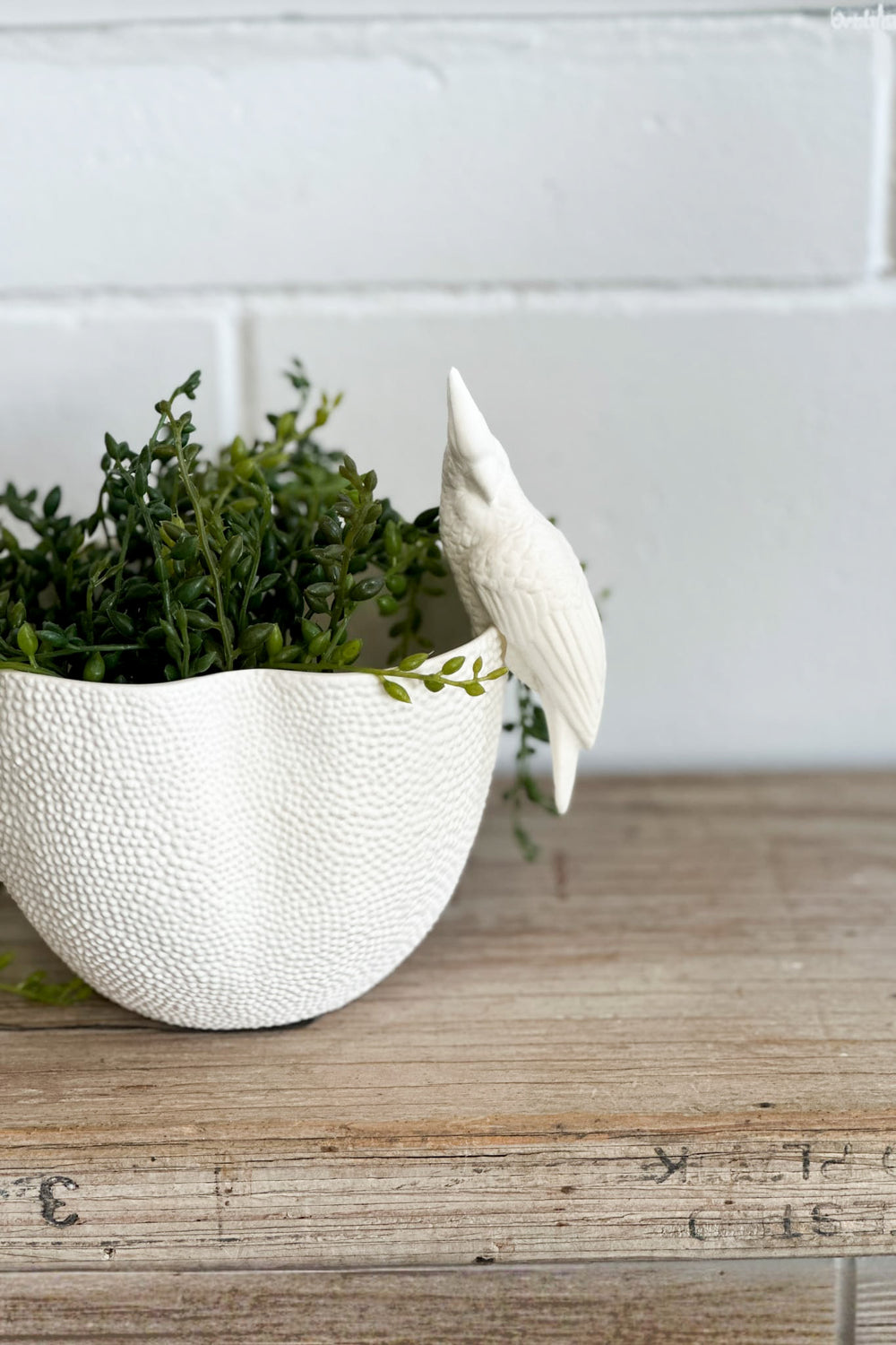 Porcelain Hanging Bird - Cockatoo