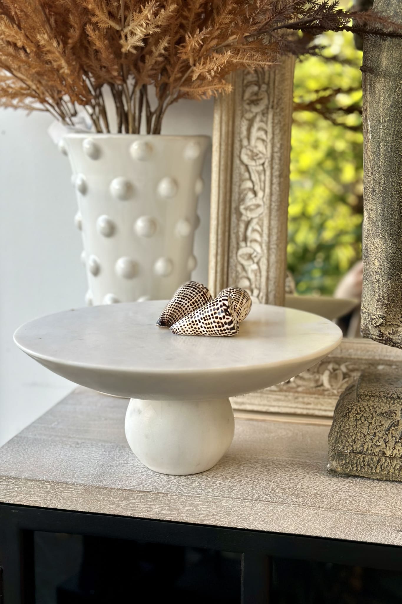 Osklo Modernist Marble Footed Tray - Magpie Style