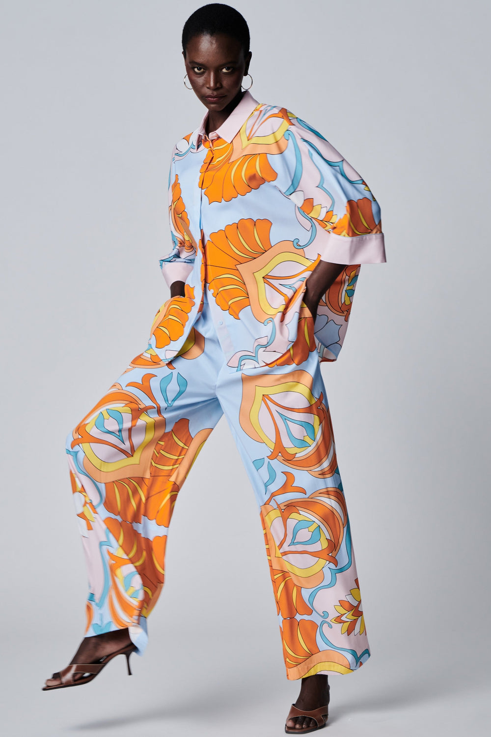 HERZENS Blouse - Orange Breeze Multi