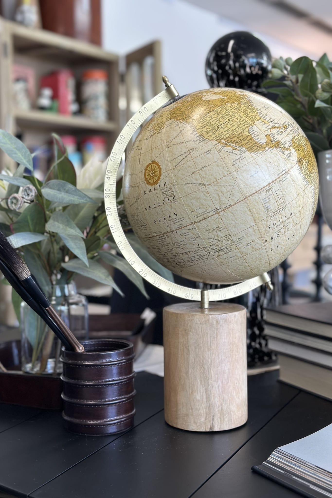 Columbus World Globe on Stand - Magpie Style