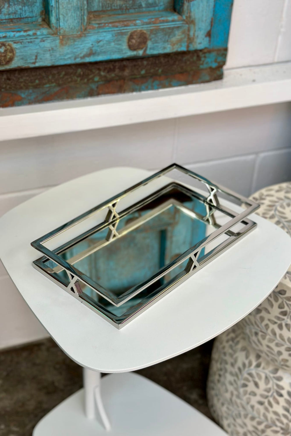 Small Ten X Mirror Tray