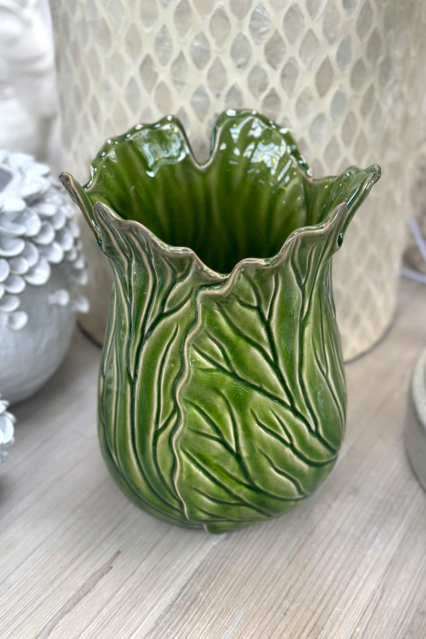 Large Cabbage Vase - Magpie Style