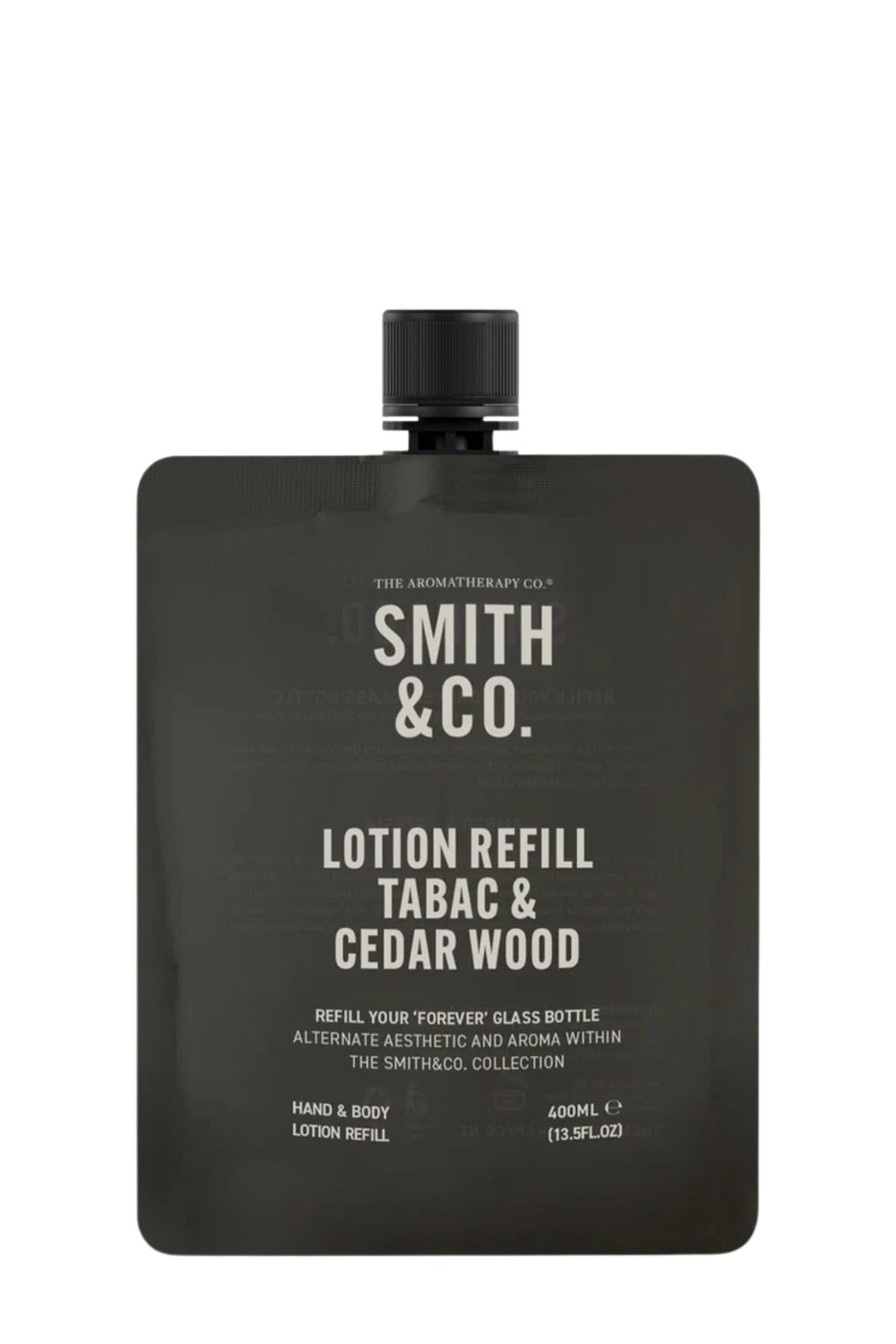 SMITH & CO Hand & Body Lotion Refill 400ml - Tabac & Cedar Wood