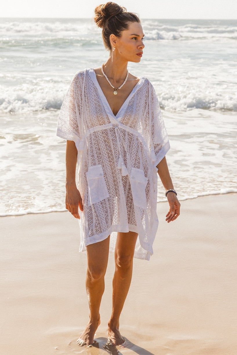 I AM PYLGRYM Sadie Hooded Beach Cover Up Dress - Magpie Style
